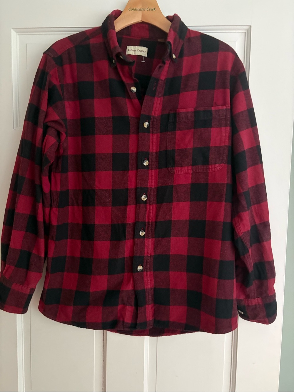 **3 for $20!!** Hobbs Creek Men's Red & Black Buffalo Print Flannel Small